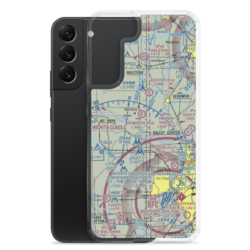Eagle Field (7KS9) VFR Sectional Samsung Case Samsung Galaxy S22 Plus model shown