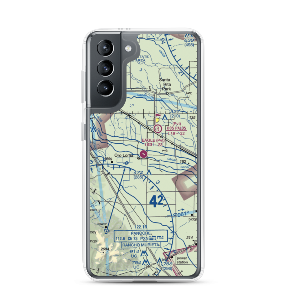Eagle Field (CL01) VFR Sectional Samsung Case Samsung Galaxy S21 model shown