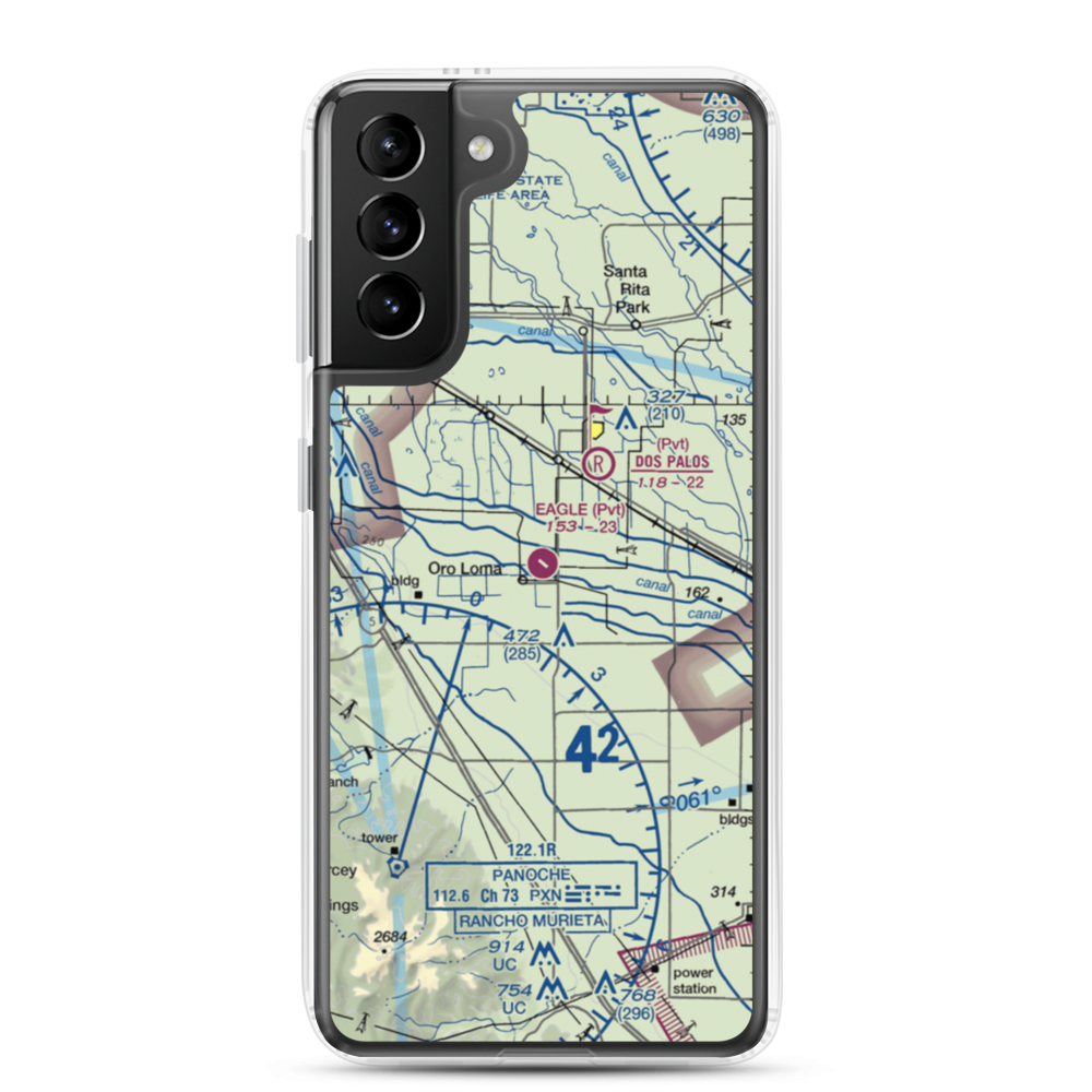 Eagle Field (CL01) VFR Sectional Samsung Case Samsung Galaxy S21 Plus model shown