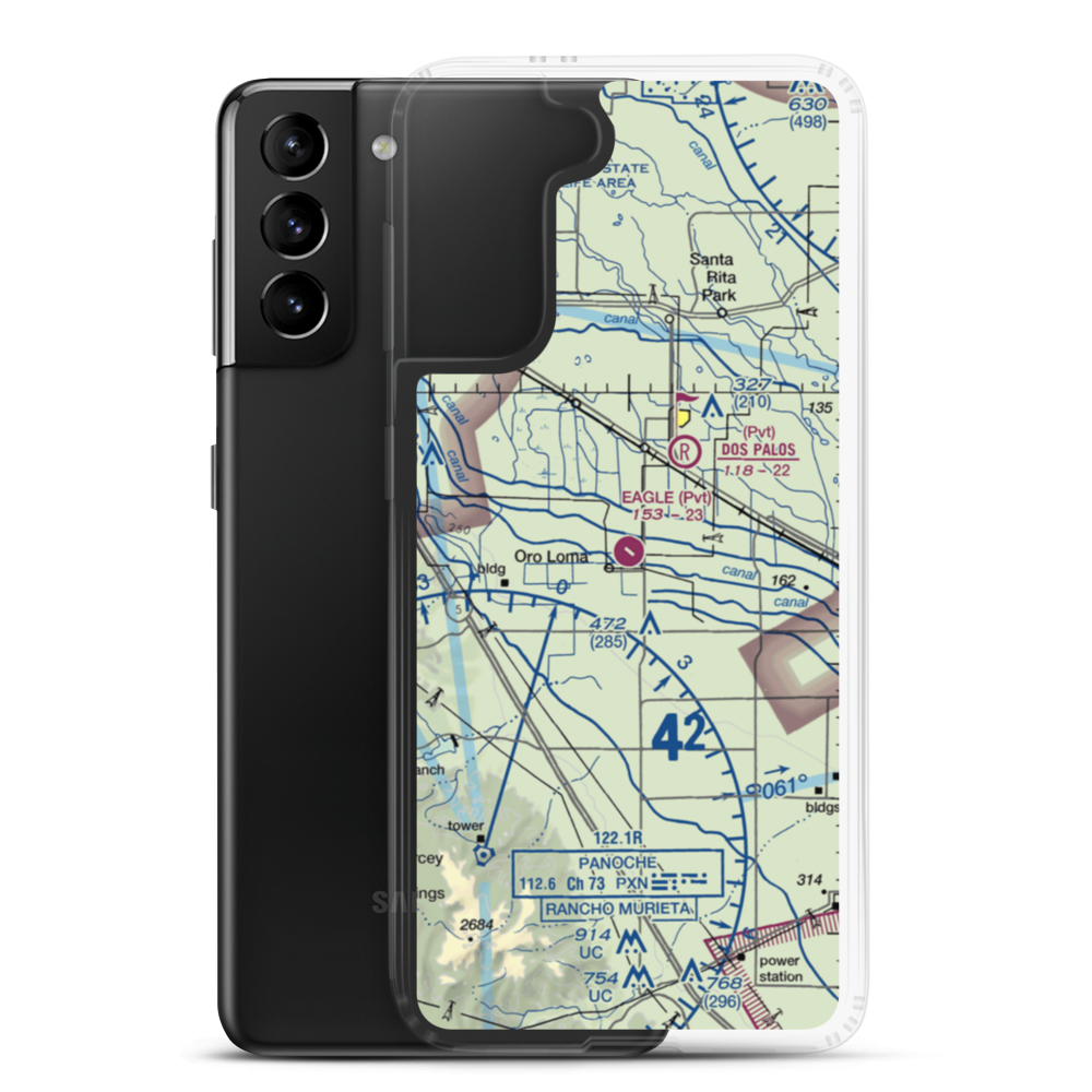 Eagle Field (CL01) VFR Sectional Samsung Case Samsung Galaxy S21 Plus model shown