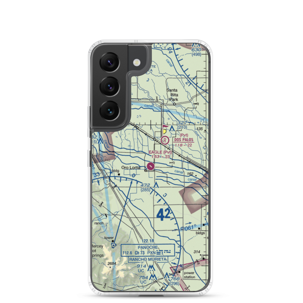 Eagle Field (CL01) VFR Sectional Samsung Case Samsung Galaxy S22 model shown