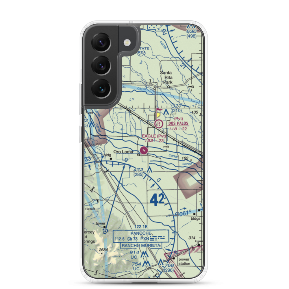 Eagle Field (CL01) VFR Sectional Samsung Case Samsung Galaxy S22 Plus model shown