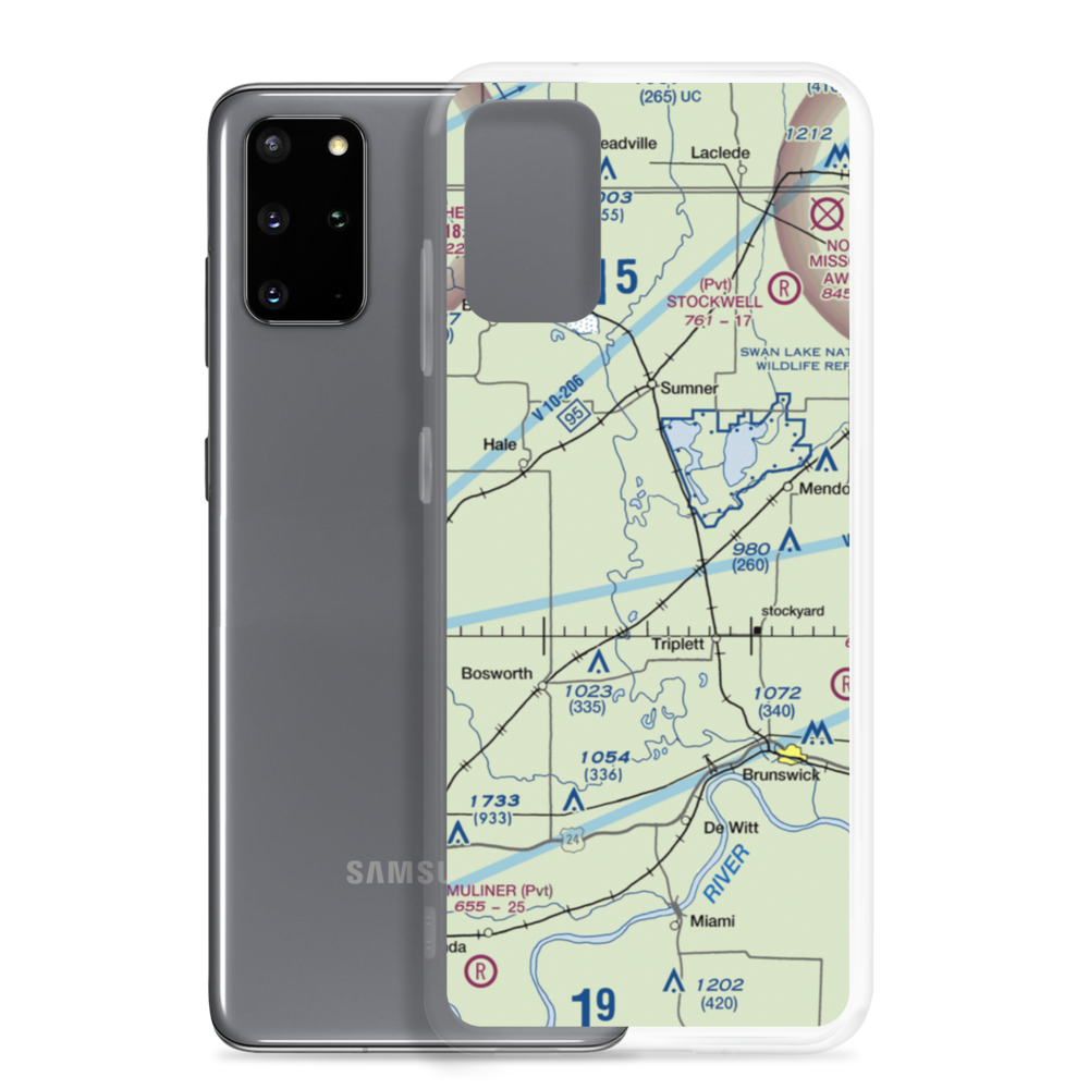Eagle Lodge Airport (9MO9) VFR Sectional Samsung Case Samsung Galaxy S20 Plus model shown