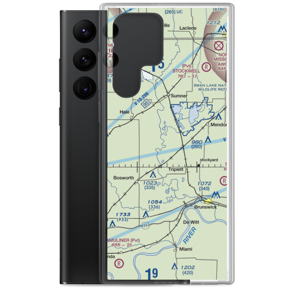 Eagle Lodge Airport (9MO9) VFR Sectional Samsung Case Samsung Galaxy S22 Ultra model shown