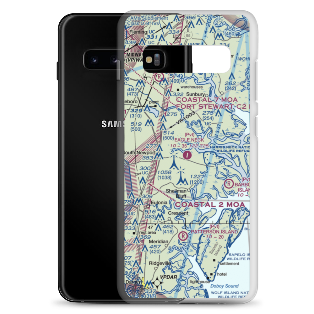 Eagle Neck Airport (1GA0) VFR Sectional Samsung Case Samsung Galaxy S10+ model shown