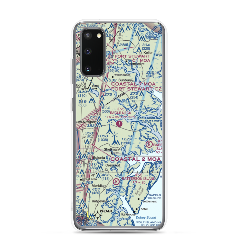 Eagle Neck Airport (1GA0) VFR Sectional Samsung Case Samsung Galaxy S20 model shown