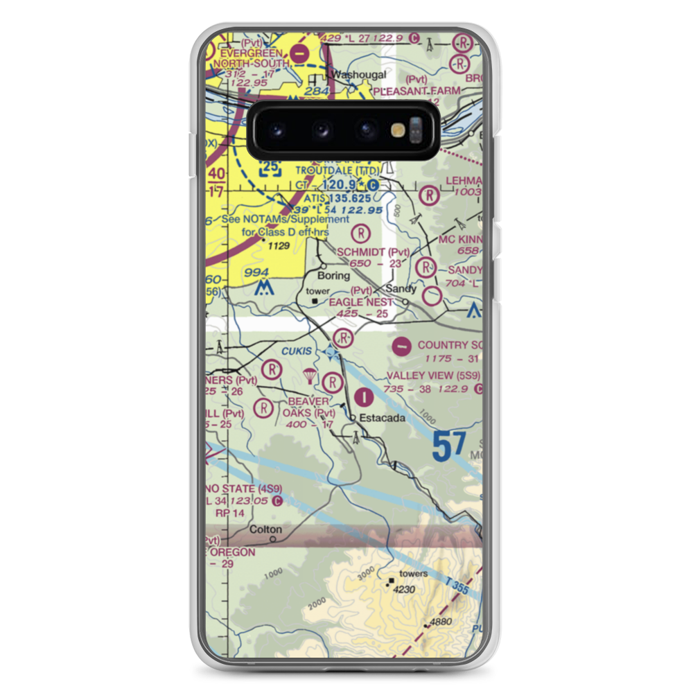 Eagle Nest Ranch Airport (OR65) VFR Sectional Samsung Case Samsung Galaxy S10+ model shown