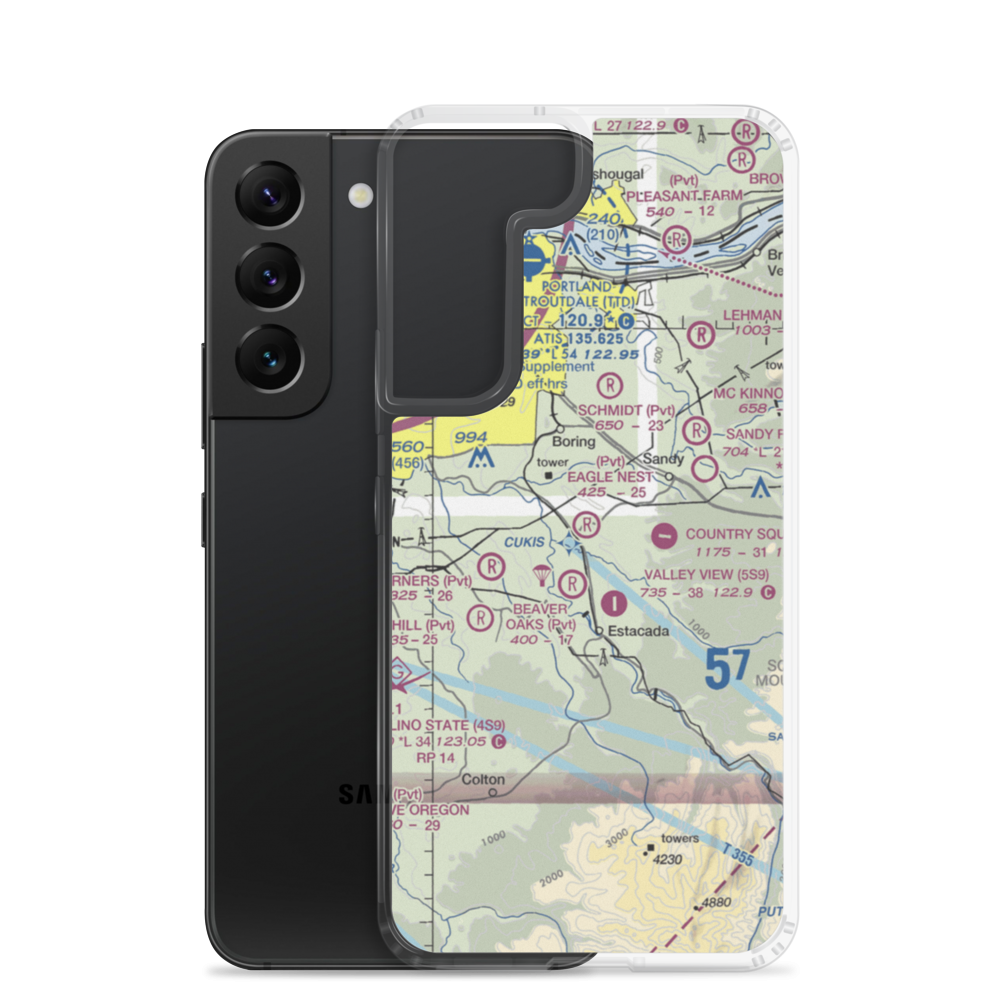 Eagle Nest Ranch Airport (OR65) VFR Sectional Samsung Case Samsung Galaxy S22 model shown