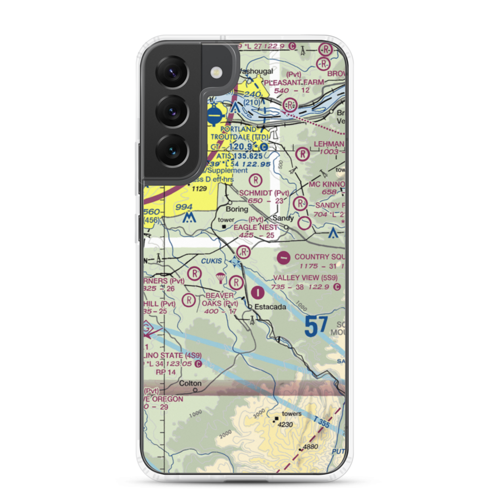 Eagle Nest Ranch Airport (OR65) VFR Sectional Samsung Case Samsung Galaxy S22 Plus model shown