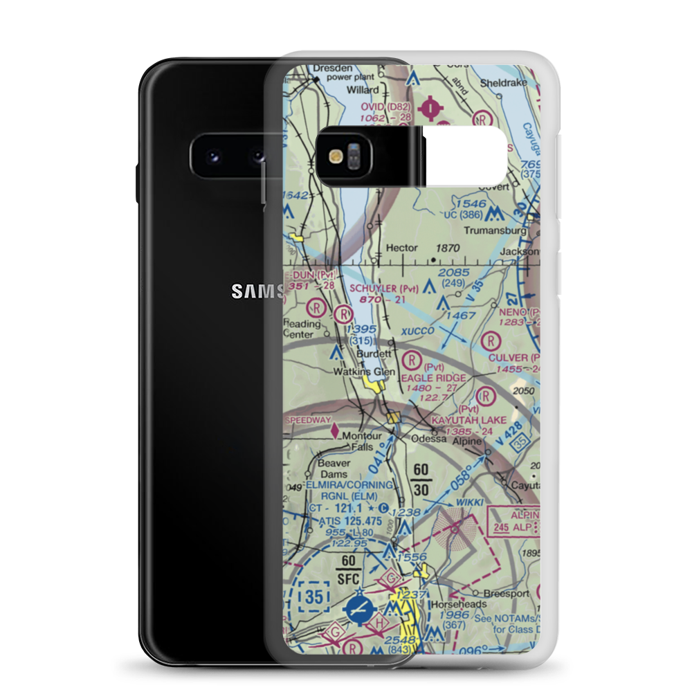 Eagle Ridge Airport (NK09) VFR Sectional Samsung Case Samsung Galaxy S10 model shown