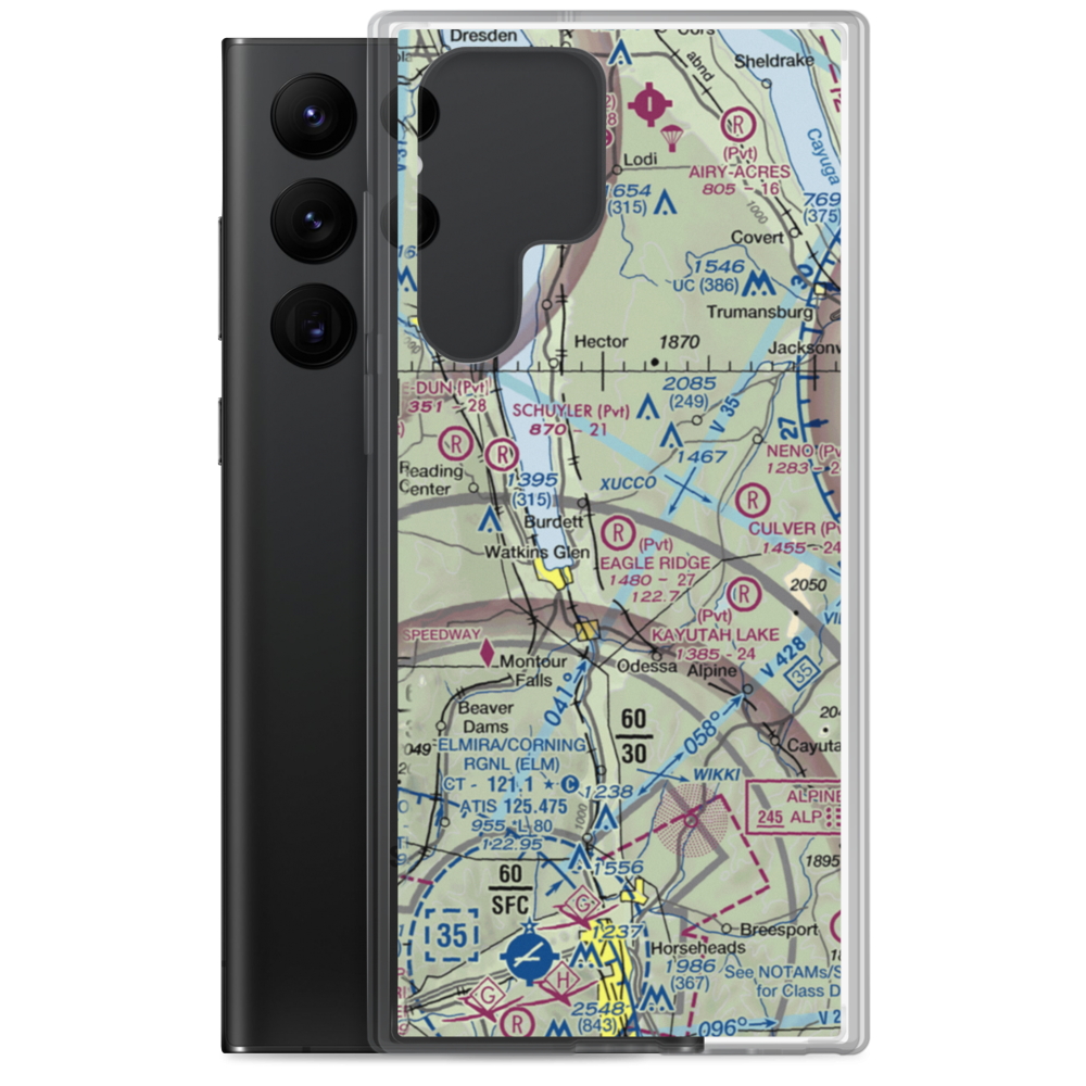 Eagle Ridge Airport (NK09) VFR Sectional Samsung Case Samsung Galaxy S22 Ultra model shown