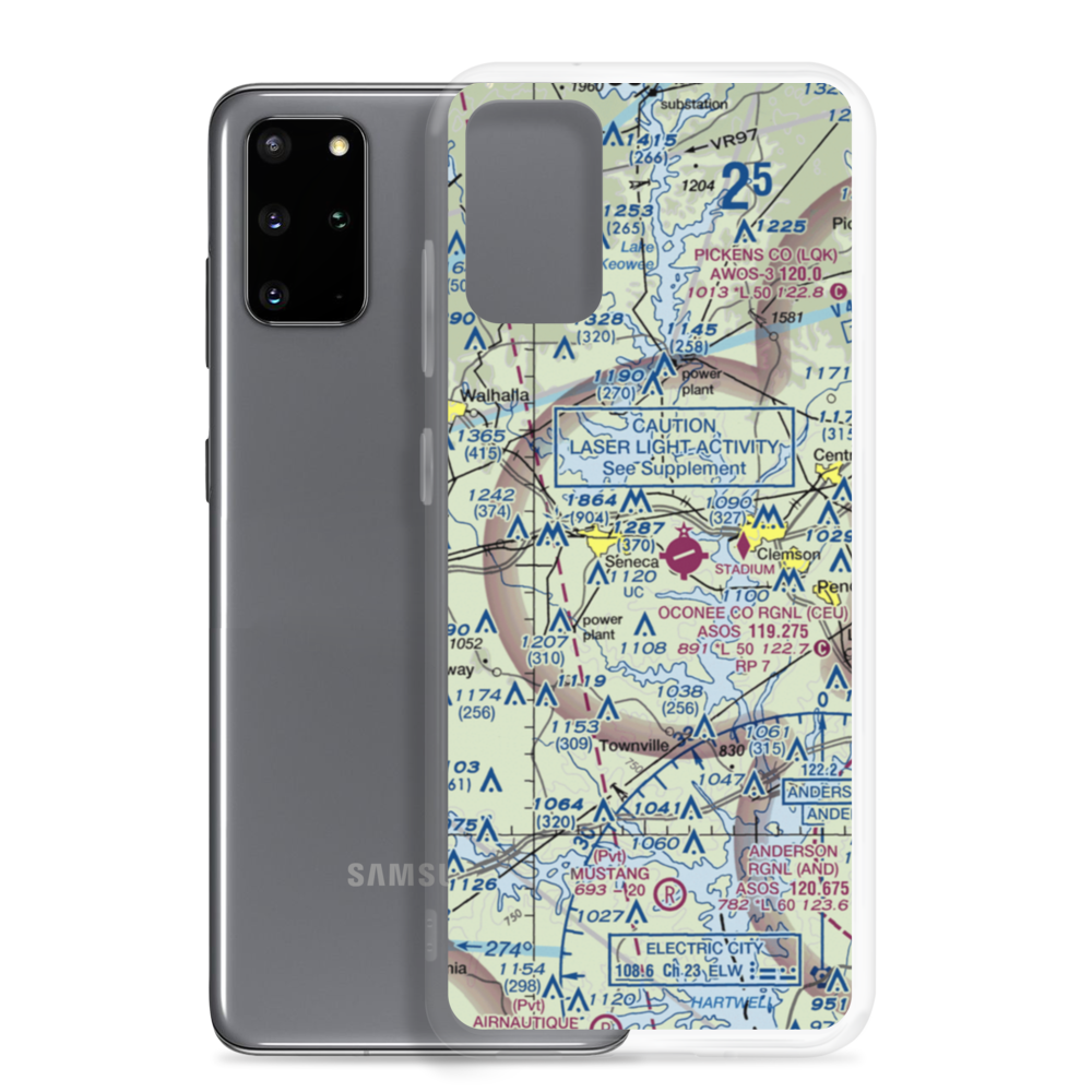 Eagle Ridge Airport (SC24) VFR Sectional Samsung Case Samsung Galaxy S20 Plus model shown