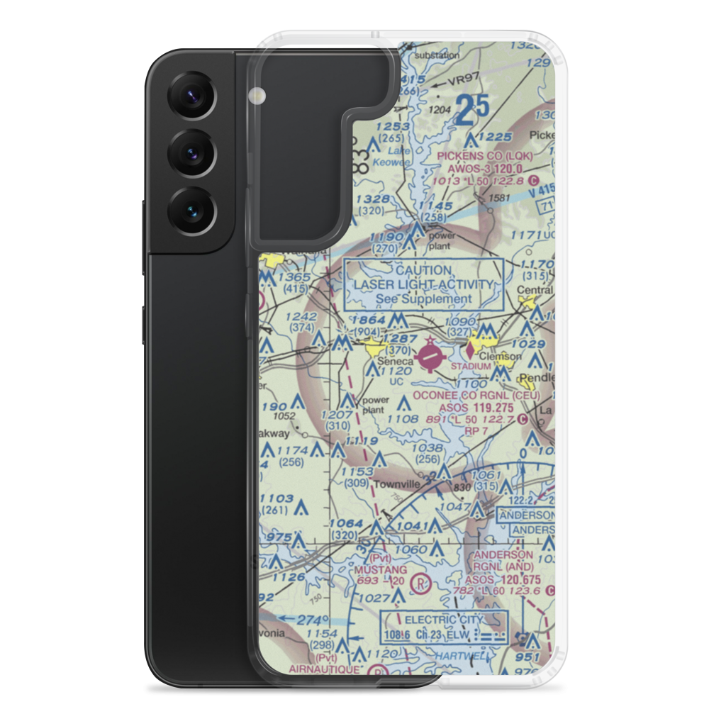 Eagle Ridge Airport (SC24) VFR Sectional Samsung Case Samsung Galaxy S22 Plus model shown