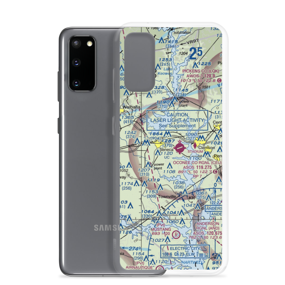Eagle Ridge Airport (SC24) VFR Sectional Samsung Case Samsung Galaxy S20 model shown
