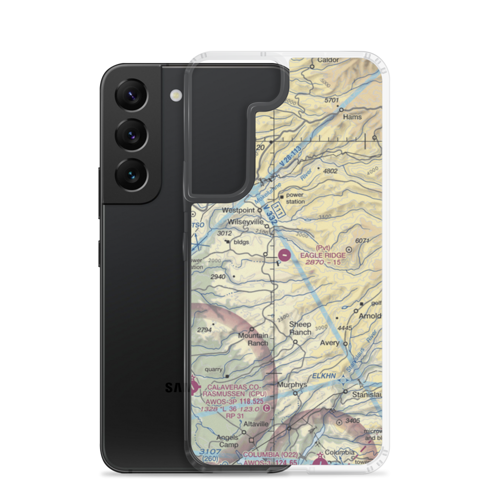 Eagle Ridge Ranch Airport (6CA6) VFR Sectional Samsung Case Samsung Galaxy S22 model shown