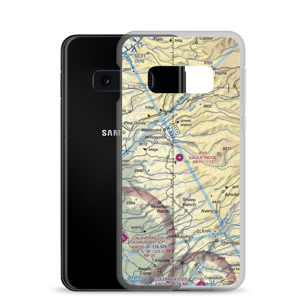 Eagle Ridge Ranch Airport (6CA6) VFR Sectional Samsung Case Samsung Galaxy S10e model shown