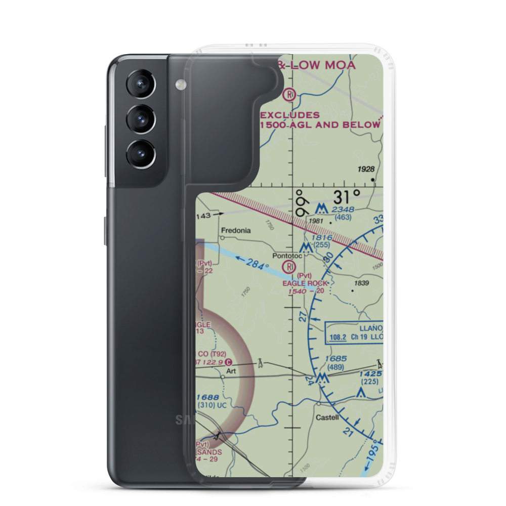 Eagle Rock Ranch Airport (3XA7) VFR Sectional Samsung Case Samsung Galaxy S21 model shown