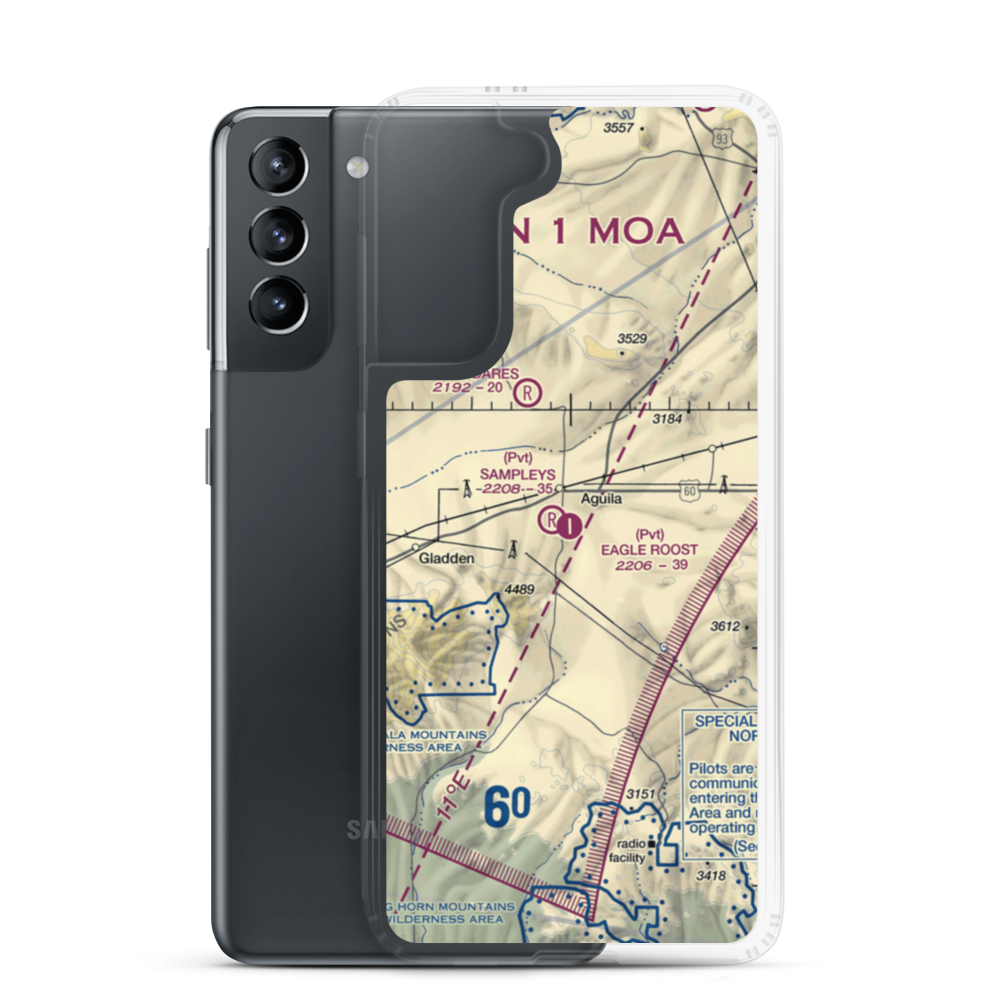 Eagle Roost Airpark (27AZ) VFR Sectional Samsung Case Samsung Galaxy S21 model shown