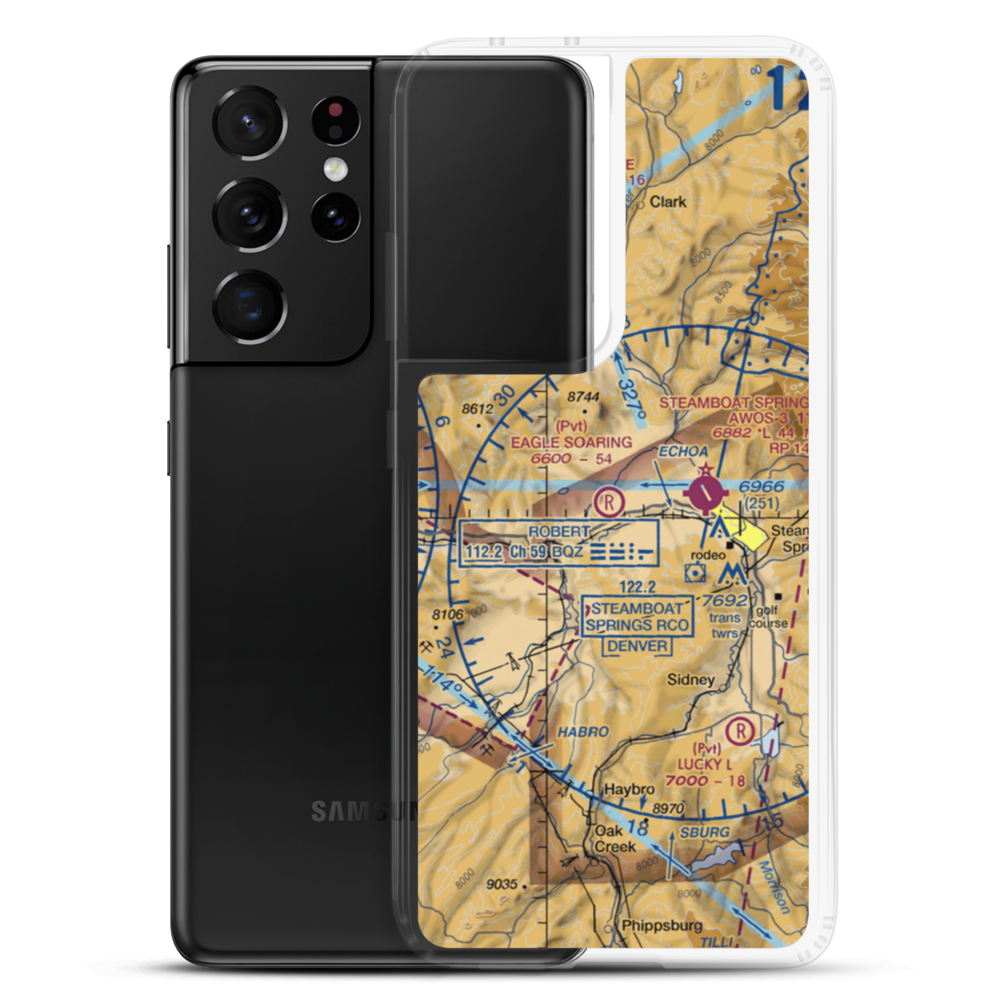 Eagle Soaring Airport (1CD4) VFR Sectional Samsung Case Samsung Galaxy S21 Ultra model shown