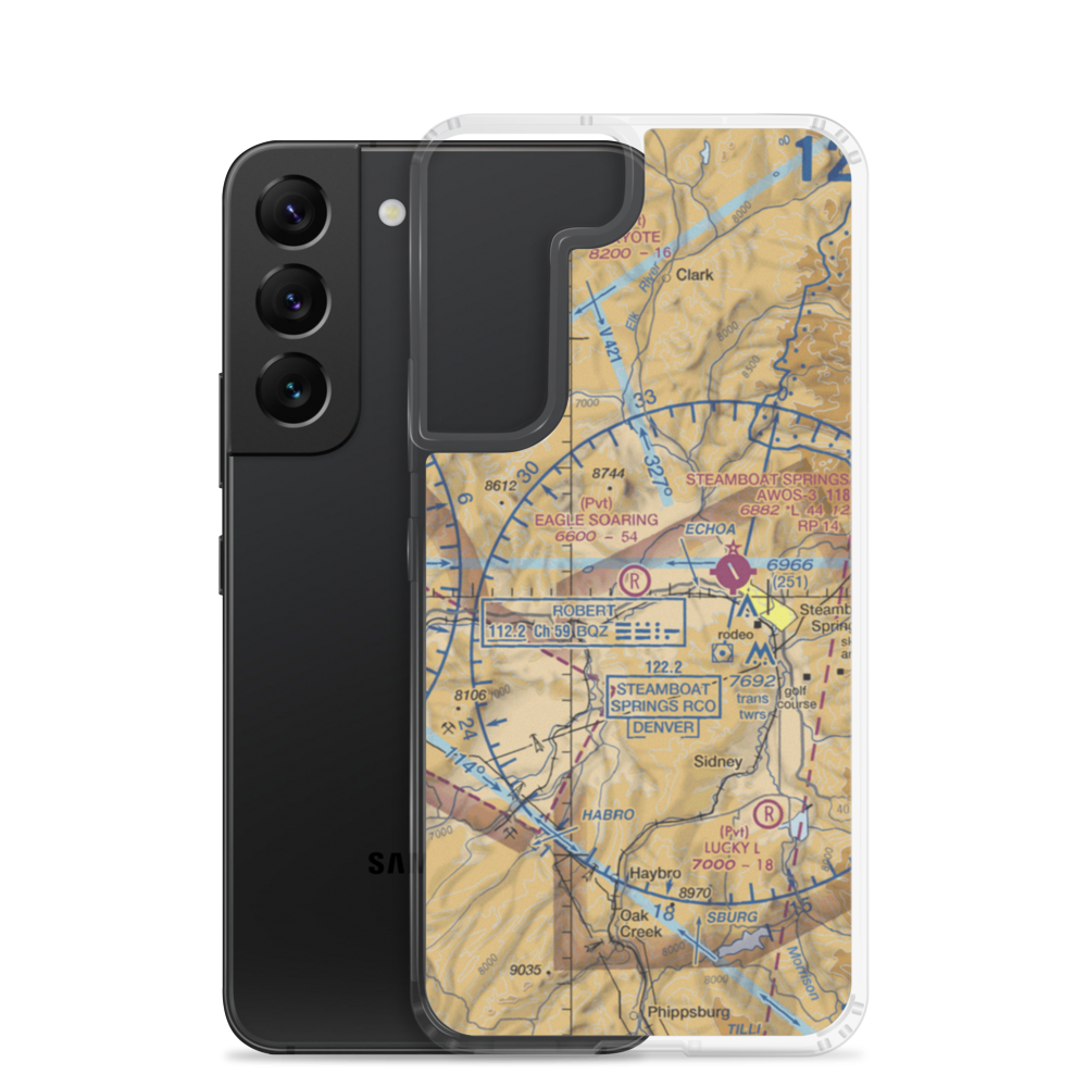 Eagle Soaring Airport (1CD4) VFR Sectional Samsung Case Samsung Galaxy S22 model shown