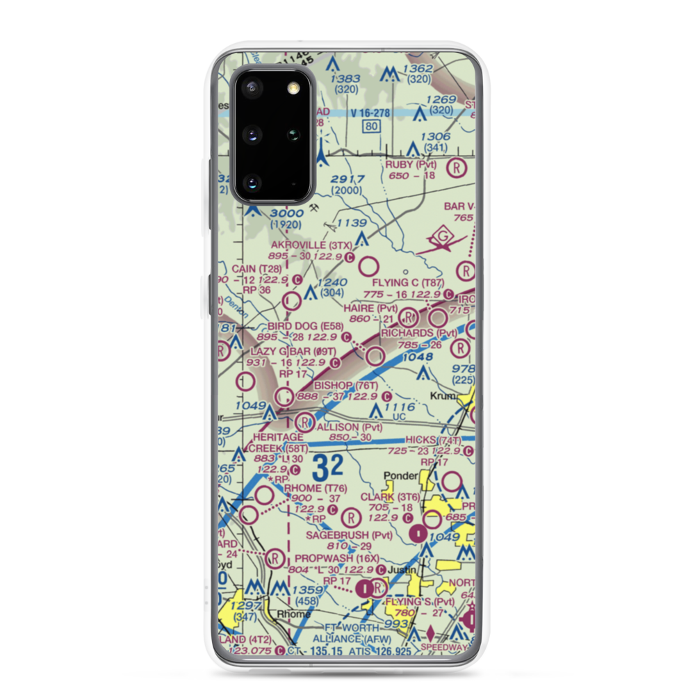 Eagle's Landing Airport (2TX8) VFR Sectional Samsung Case Samsung Galaxy S20 Plus model shown