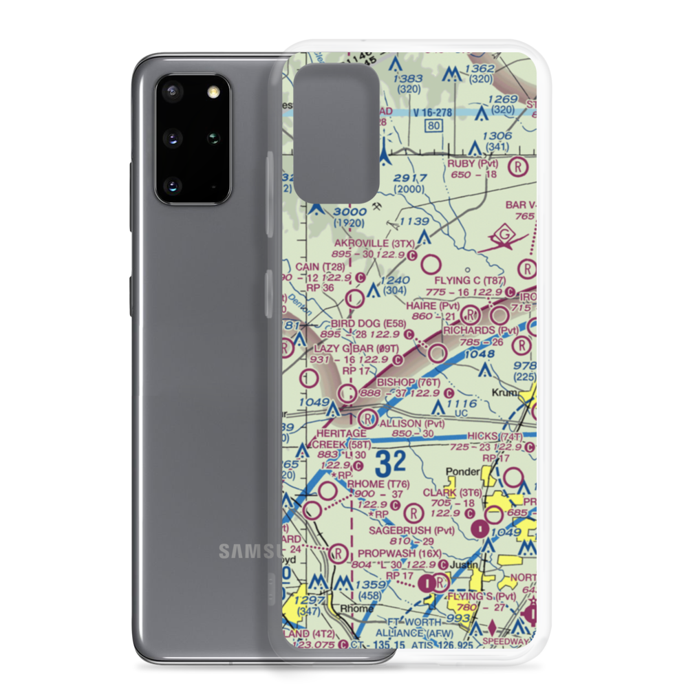 Eagle's Landing Airport (2TX8) VFR Sectional Samsung Case Samsung Galaxy S20 Plus model shown