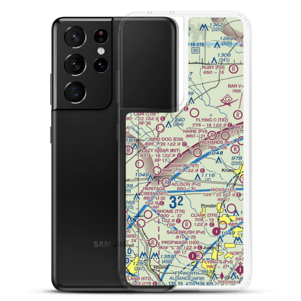 Eagle's Landing Airport (2TX8) VFR Sectional Samsung Case Samsung Galaxy S21 Ultra model shown