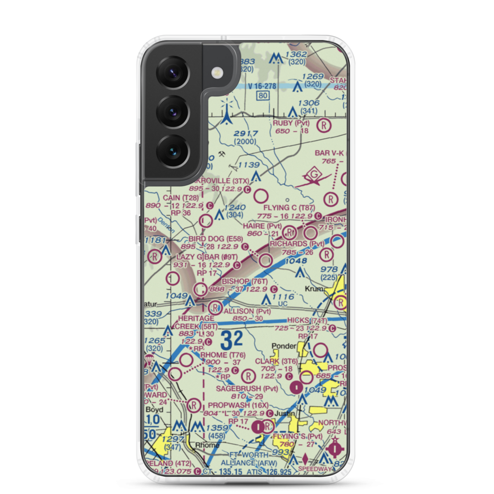 Eagle's Landing Airport (2TX8) VFR Sectional Samsung Case Samsung Galaxy S22 Plus model shown