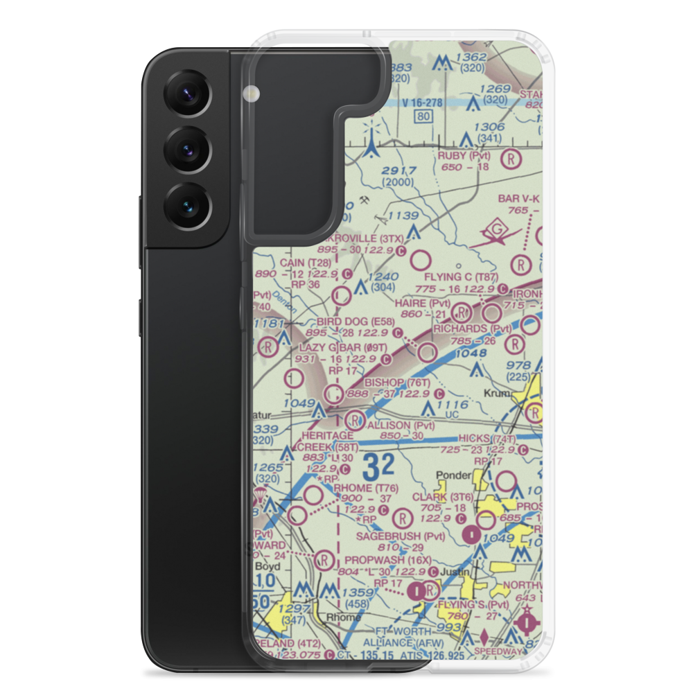 Eagle's Landing Airport (2TX8) VFR Sectional Samsung Case Samsung Galaxy S22 Plus model shown