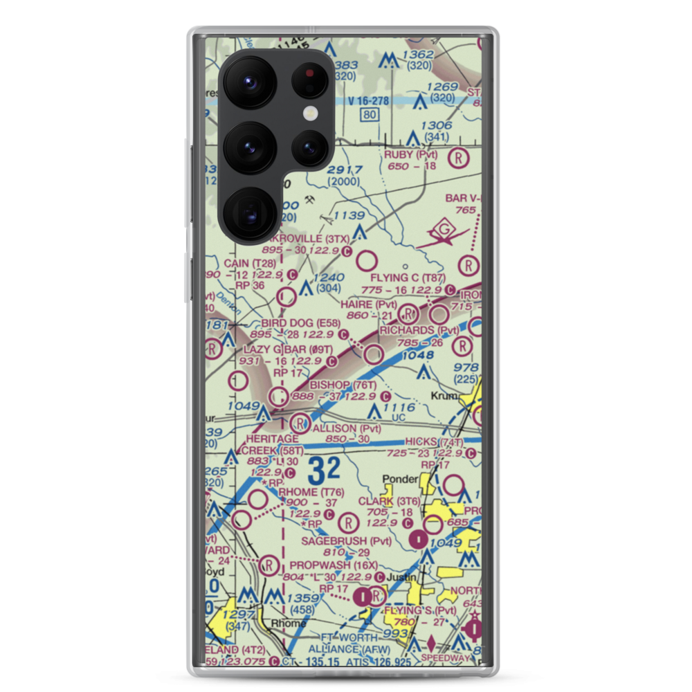 Eagle's Landing Airport (2TX8) VFR Sectional Samsung Case Samsung Galaxy S22 Ultra model shown