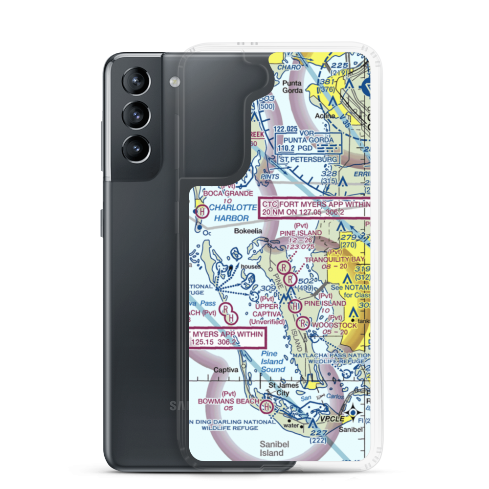 Eagle's Landing Airport (69FL) VFR Sectional Samsung Case Samsung Galaxy S21 model shown