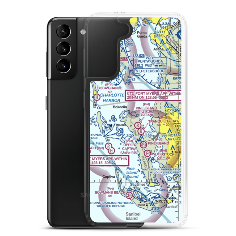 Eagle's Landing Airport (69FL) VFR Sectional Samsung Case Samsung Galaxy S21 Plus model shown