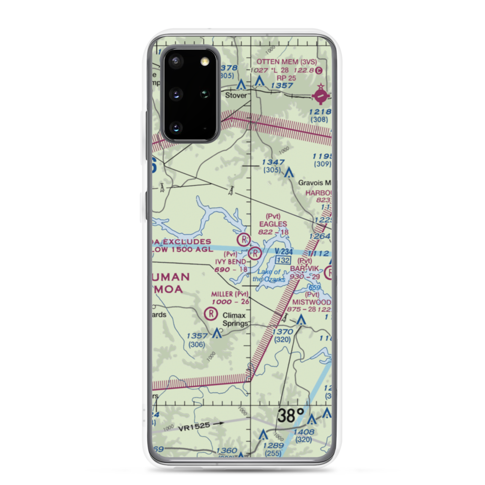Eagle's Landing Airport (MU11) VFR Sectional Samsung Case Samsung Galaxy S20 Plus model shown
