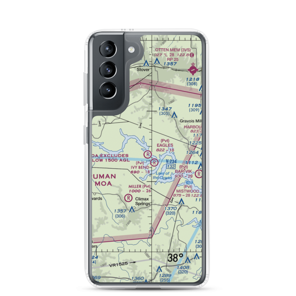 Eagle's Landing Airport (MU11) VFR Sectional Samsung Case Samsung Galaxy S21 model shown