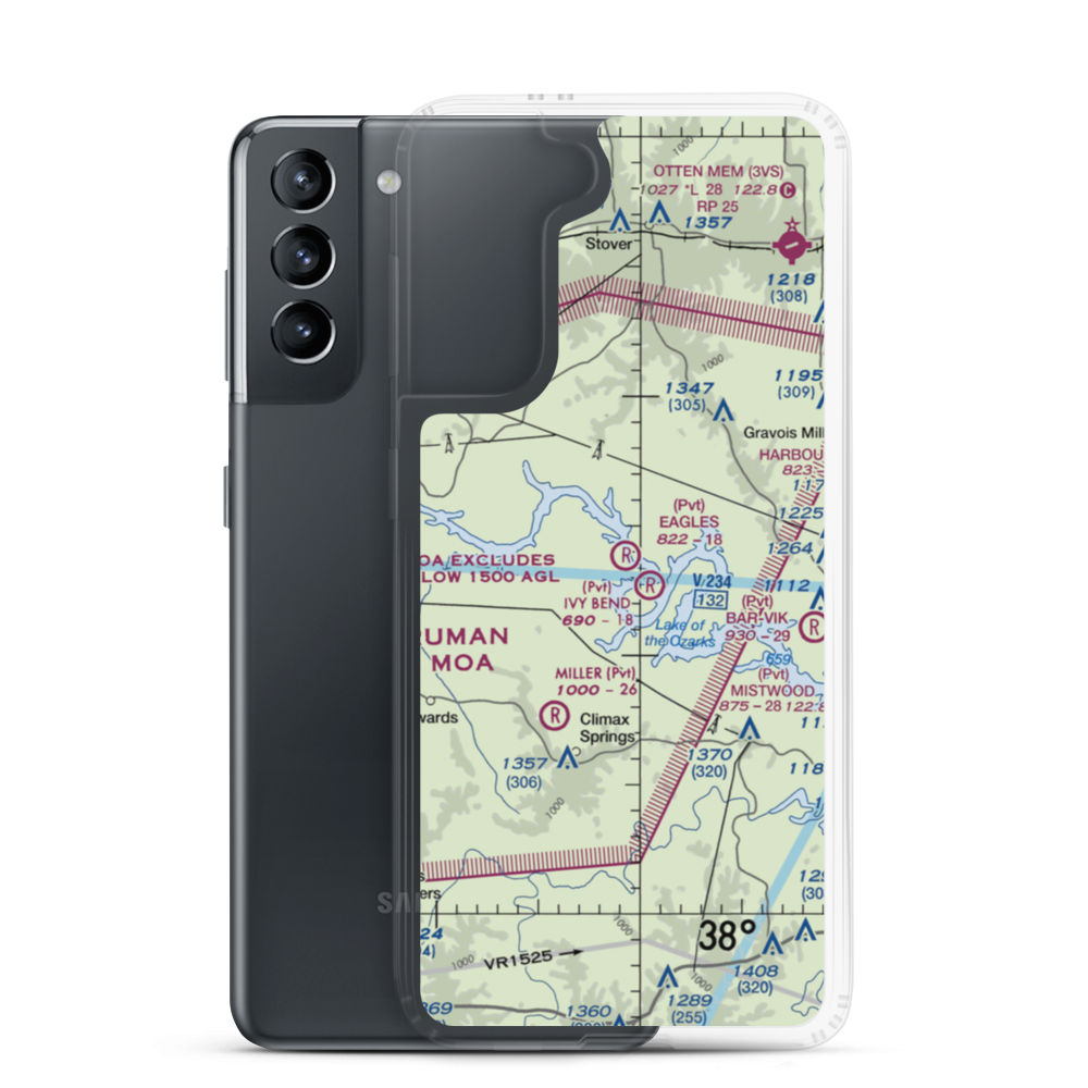 Eagle's Landing Airport (MU11) VFR Sectional Samsung Case Samsung Galaxy S21 model shown