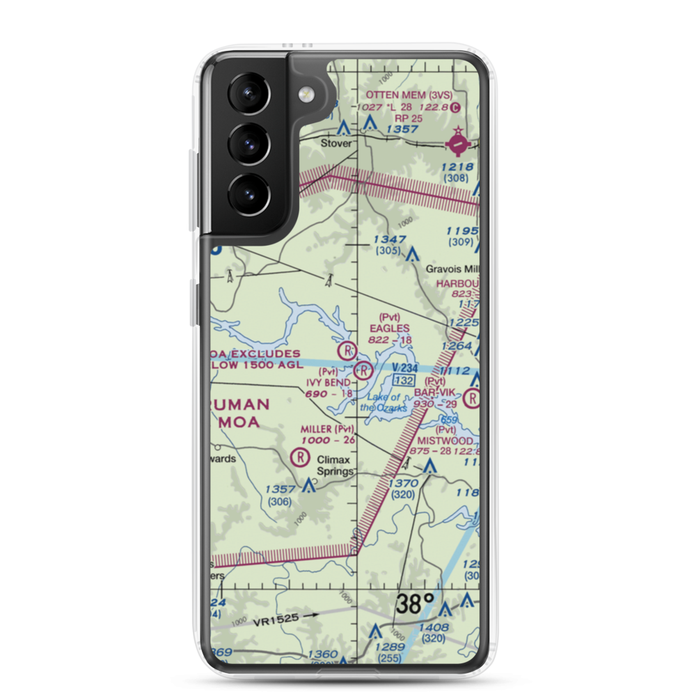 Eagle's Landing Airport (MU11) VFR Sectional Samsung Case Samsung Galaxy S21 Plus model shown