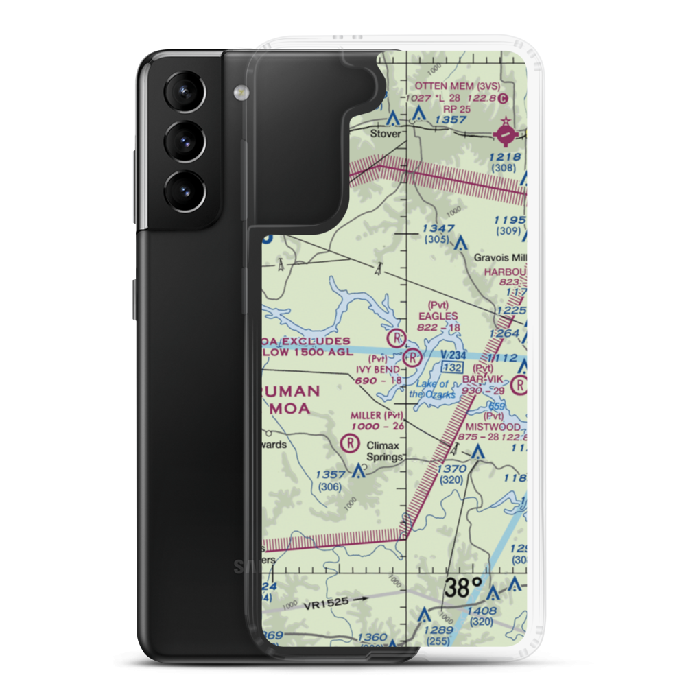 Eagle's Landing Airport (MU11) VFR Sectional Samsung Case Samsung Galaxy S21 Plus model shown