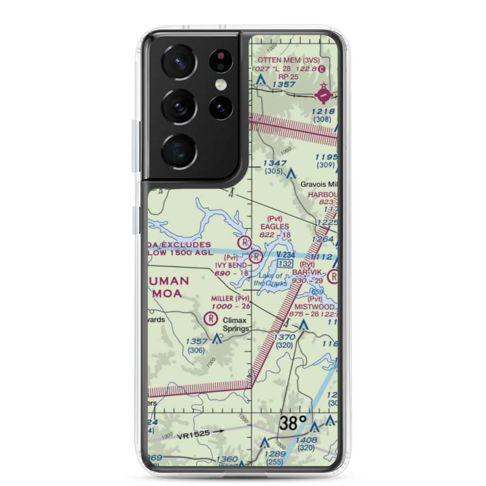 Eagle's Landing Airport (MU11) VFR Sectional Samsung Case Samsung Galaxy S21 Ultra model shown