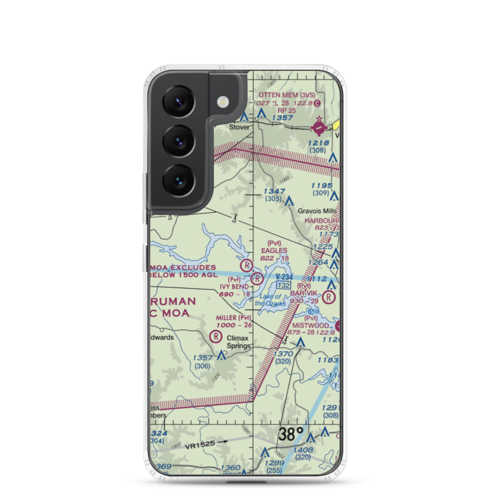 Eagle's Landing Airport (MU11) VFR Sectional Samsung Case Samsung Galaxy S22 model shown