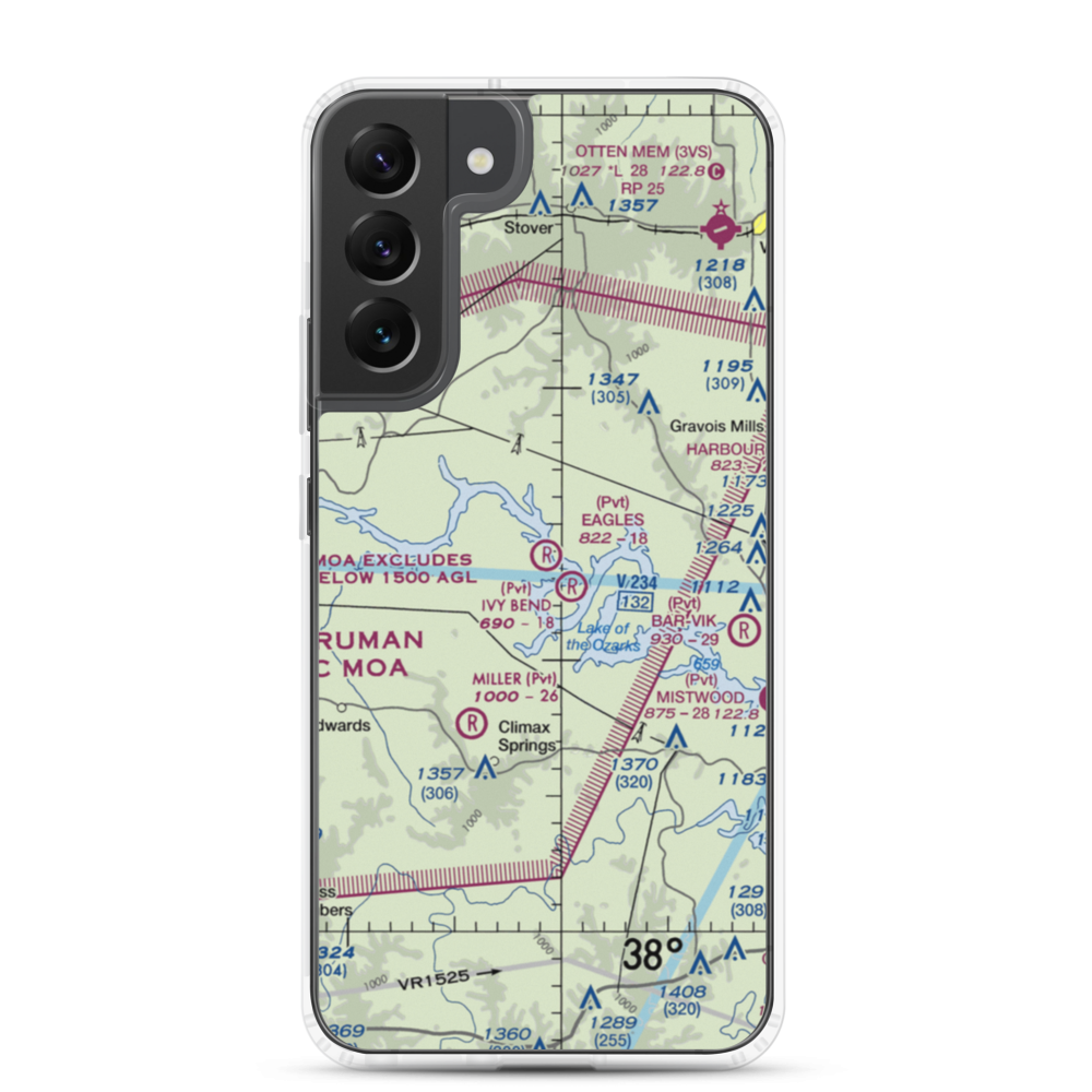 Eagle's Landing Airport (MU11) VFR Sectional Samsung Case Samsung Galaxy S22 Plus model shown