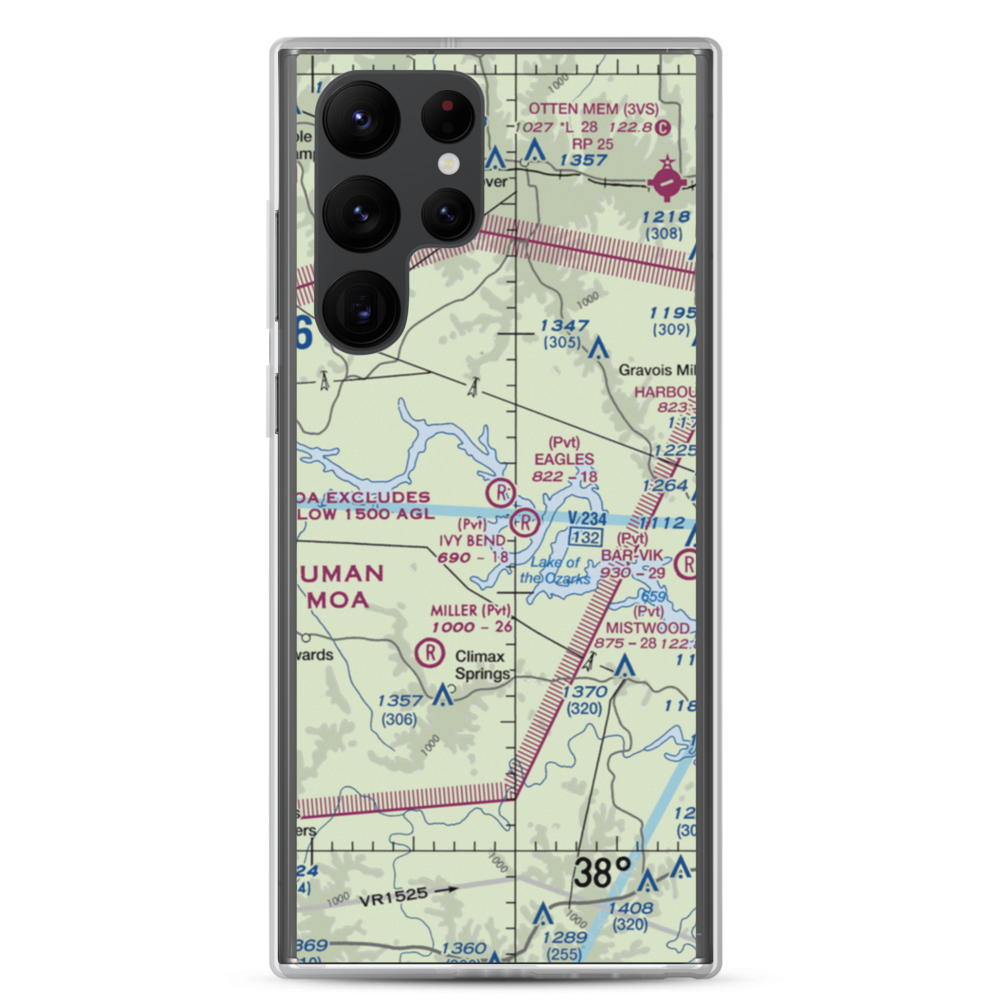 Eagle's Landing Airport (MU11) VFR Sectional Samsung Case Samsung Galaxy S22 Ultra model shown