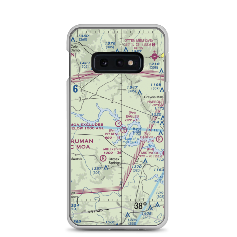 Eagle's Landing Airport (MU11) VFR Sectional Samsung Case Samsung Galaxy S10e model shown