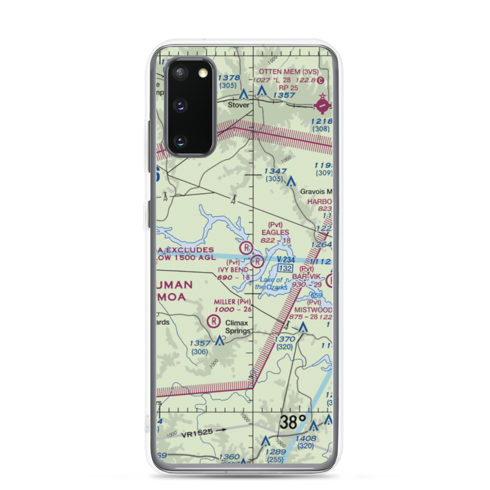 Eagle's Landing Airport (MU11) VFR Sectional Samsung Case Samsung Galaxy S20 model shown