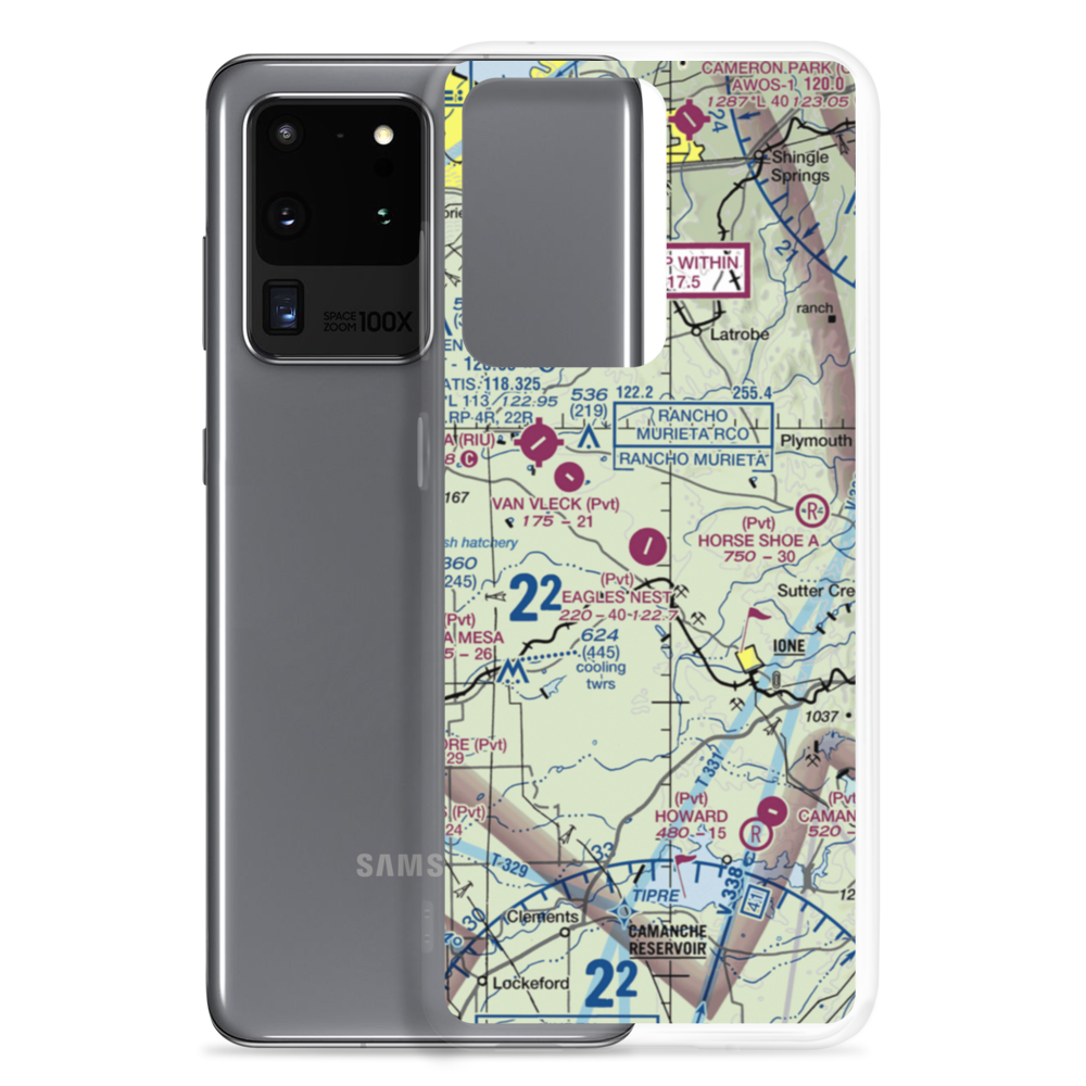 Eagle's Nest Airport (CA20) VFR Sectional Samsung Case Samsung Galaxy S20 Ultra model shown