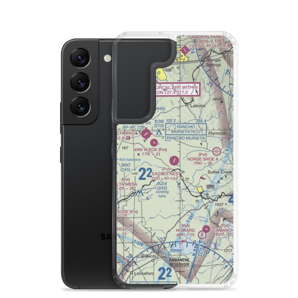 Eagle's Nest Airport (CA20) VFR Sectional Samsung Case Samsung Galaxy S22 model shown