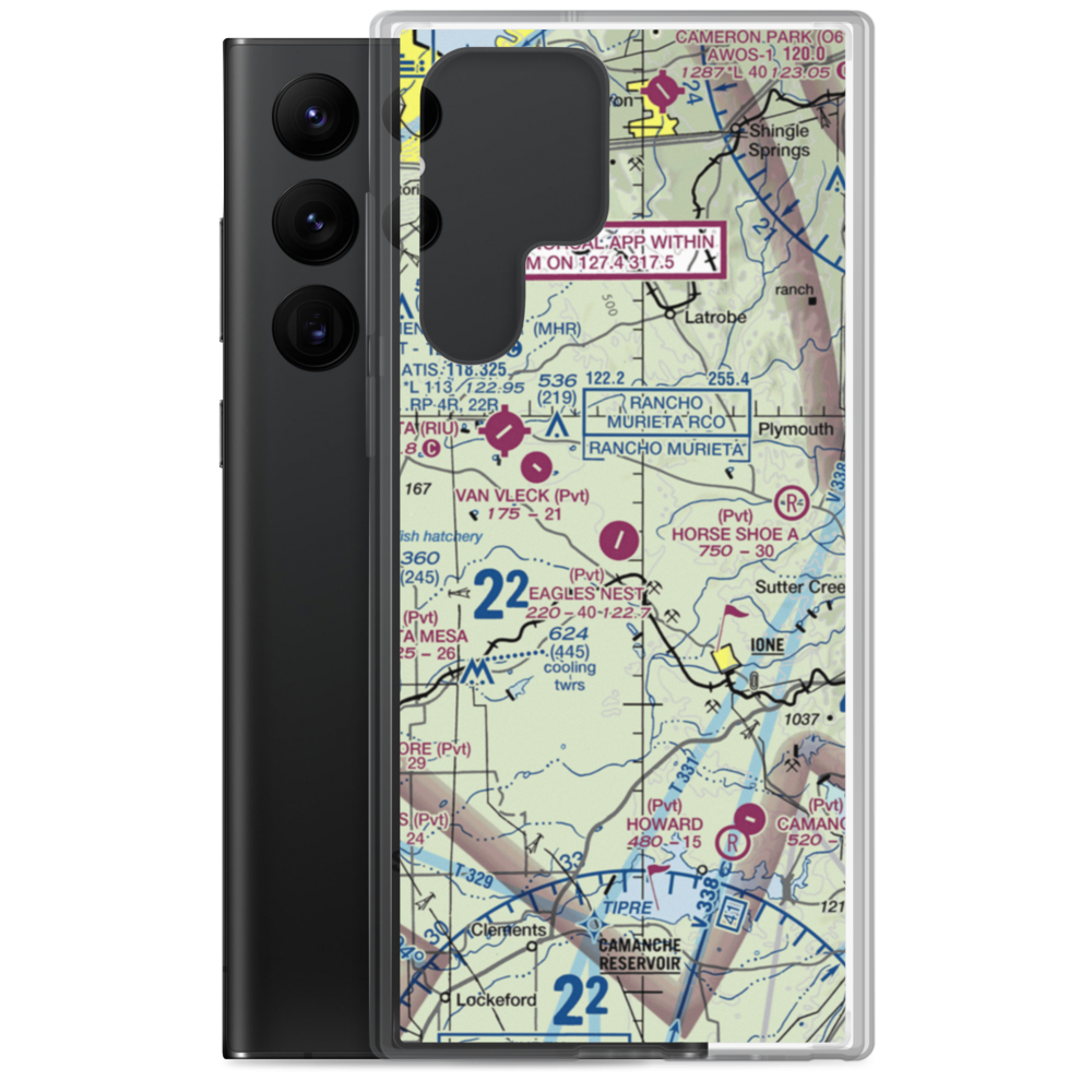 Eagle's Nest Airport (CA20) VFR Sectional Samsung Case Samsung Galaxy S22 Ultra model shown