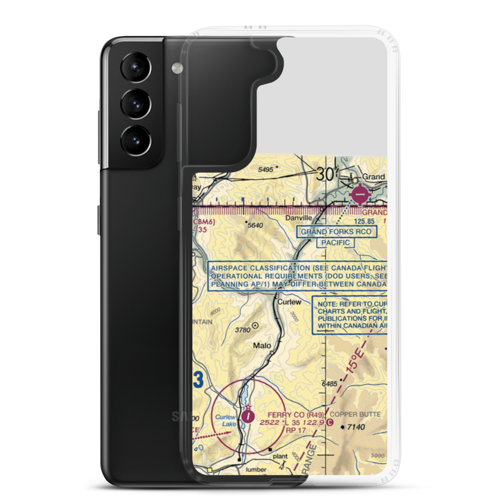 Eagle's Nest Airport (US-0121) VFR Sectional Samsung Case Samsung Galaxy S21 Plus model shown