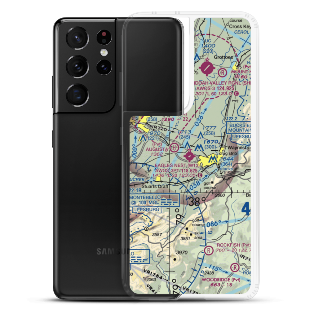 Eagle's Nest Airport (W13) VFR Sectional Samsung Case Samsung Galaxy S21 Ultra model shown