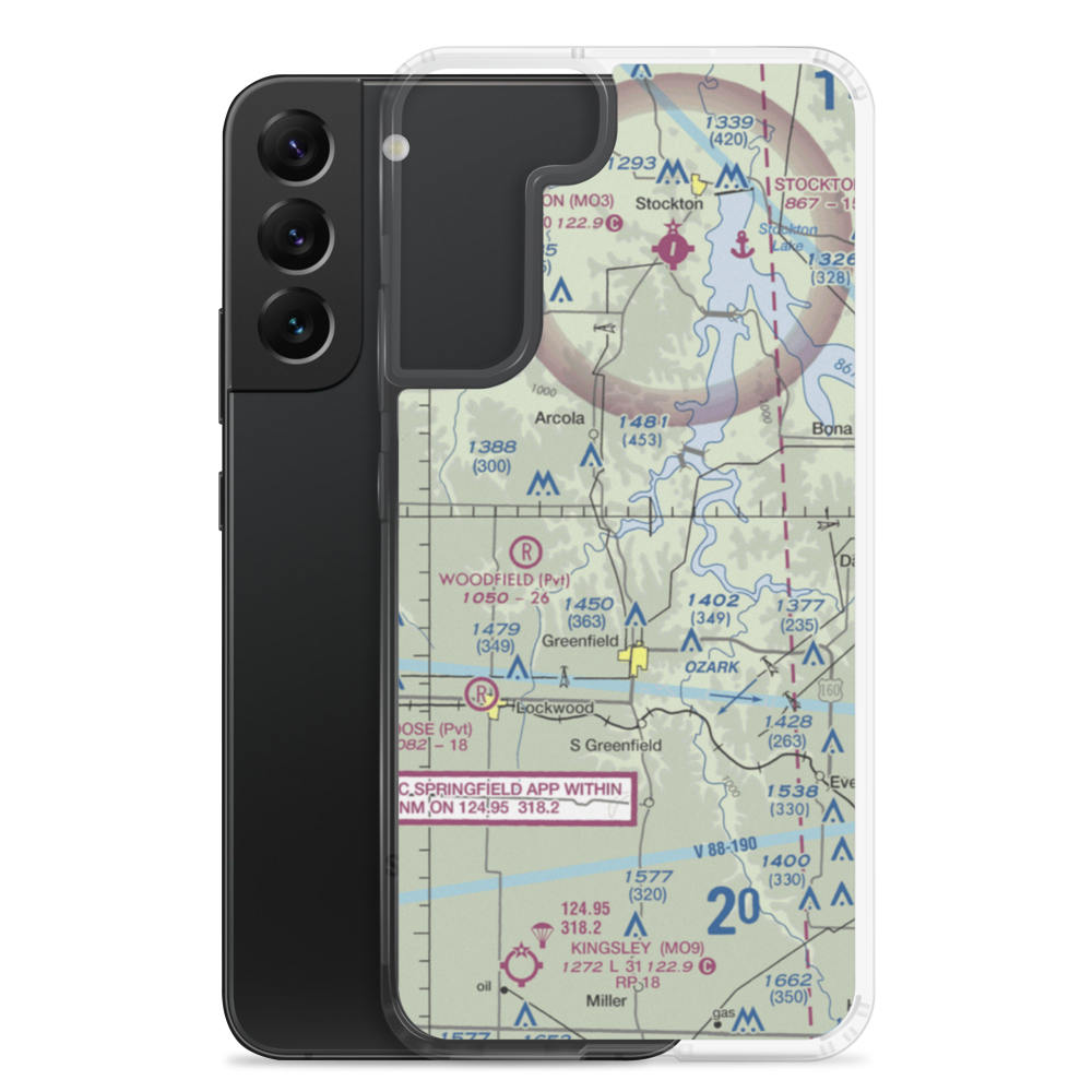 Eagle's Point & Red Barn Village Airpark (1MO9) VFR Sectional Samsung Case Samsung Galaxy S22 Plus model shown