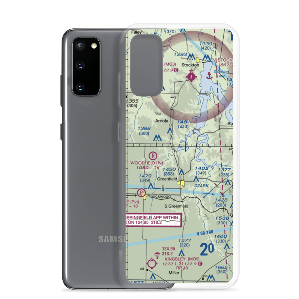 Eagle's Point & Red Barn Village Airpark (1MO9) VFR Sectional Samsung Case Samsung Galaxy S20 model shown